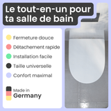 Abattant WC forme en D en duroplast blanc avec frein de chute ALMA