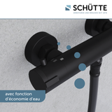 Mitigeur de douche thermostatique Schütte LONDON noir mat