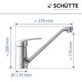 Robinet mitigeur cuisine chromé GRANDE