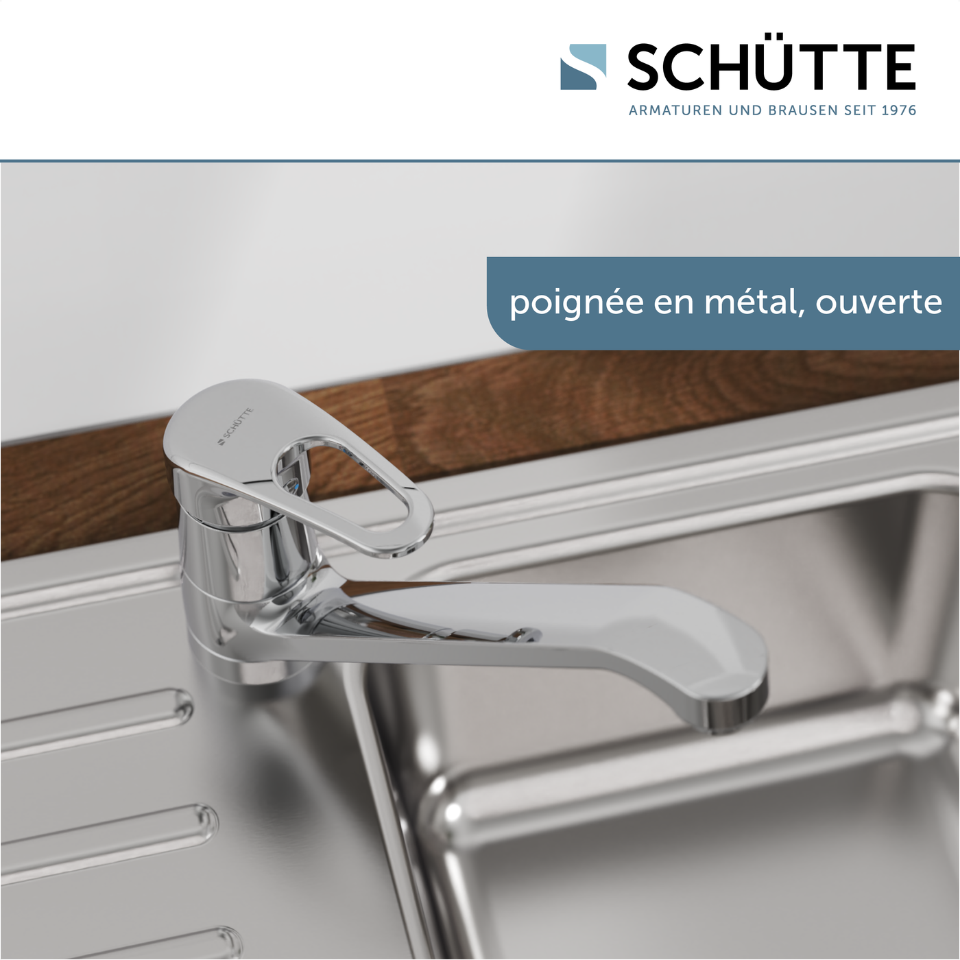 Robinet mitigeur cuisine chromé GRANDE