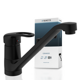 Robinet mitigeur cuisine noir mat GRANDE