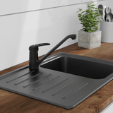 Robinet mitigeur cuisine noir mat GRANDE