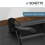 Robinet mitigeur cuisine noir mat GRANDE