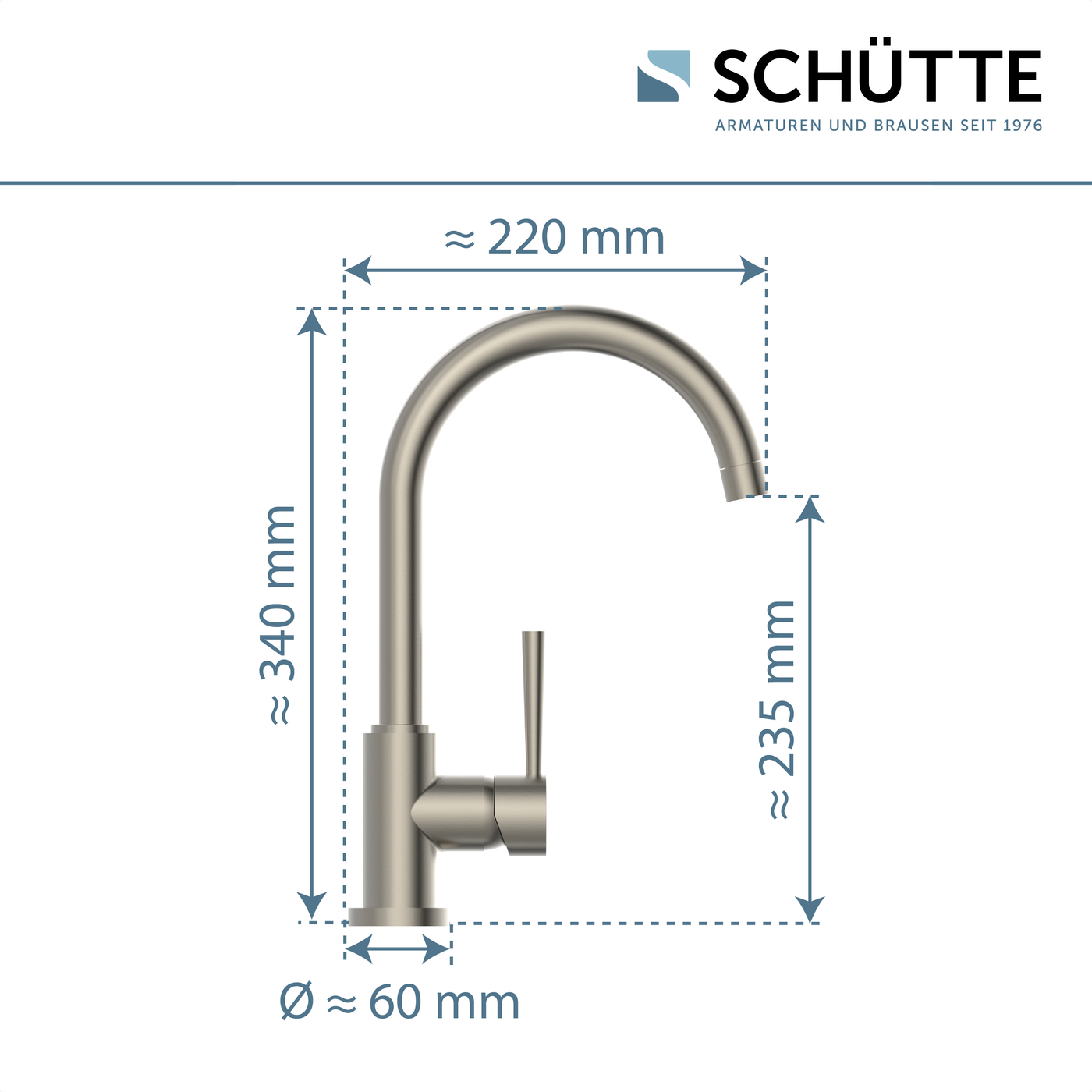 Robinet cuisine Schütte CORNWALL inox