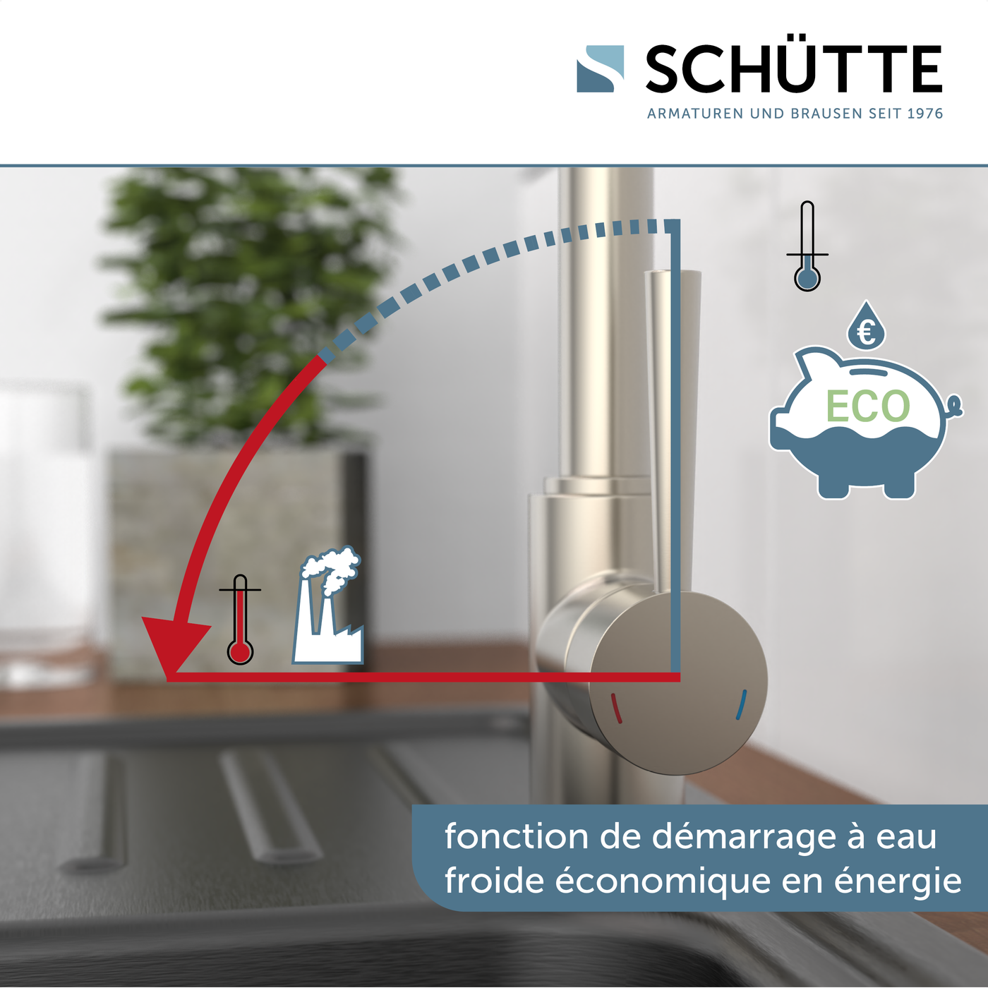 Robinet cuisine Schütte CORNWALL inox