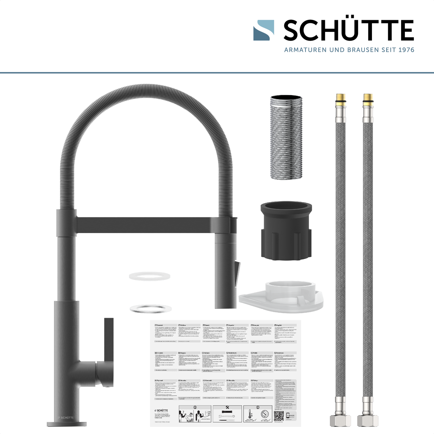 Robinet Douchette Schütte MIAMI gris graphite mat