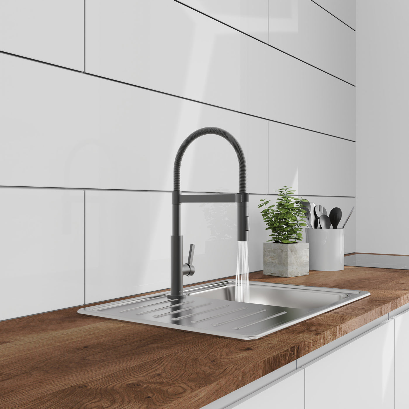 Robinet Douchette Schütte MIAMI gris graphite mat