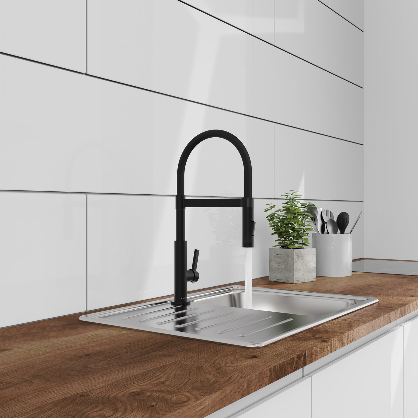 Robinet Douchette Schütte MIAMI noir mat