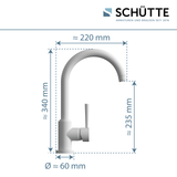 Robinet cuisine Schütte CORNWALL blanc