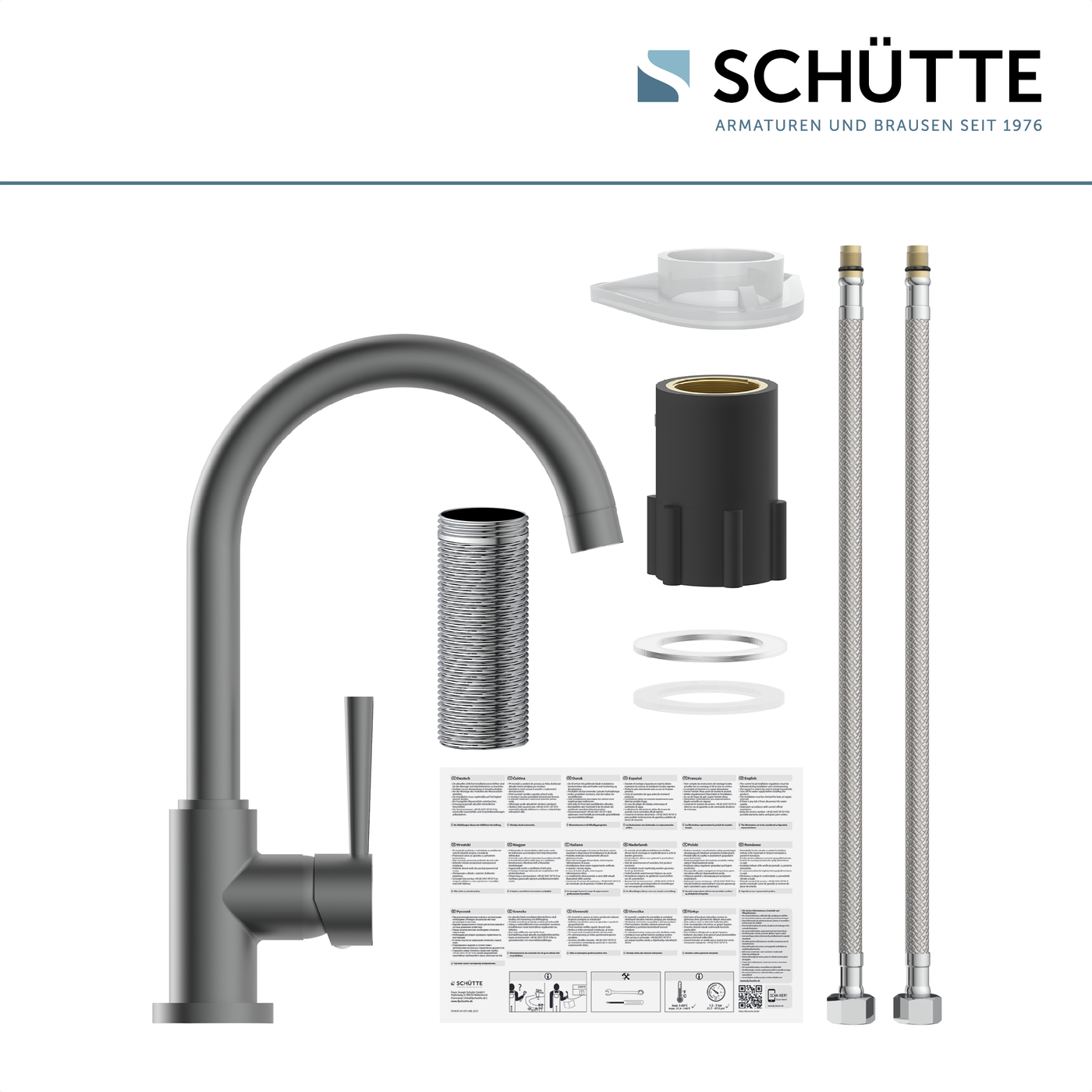 Robinet cuisine Schütte CORNWALL gris graphite mat