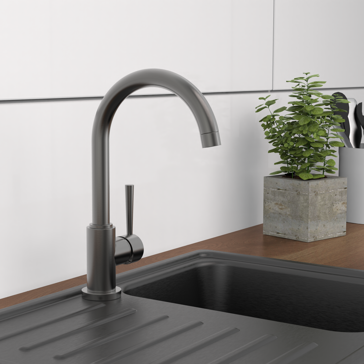 Robinet cuisine Schütte CORNWALL gris graphite mat