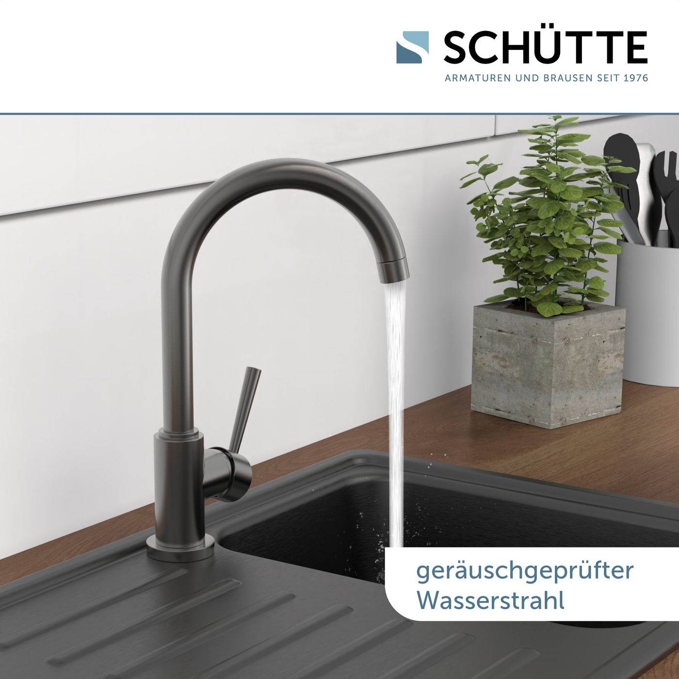 Robinet cuisine Schütte CORNWALL gris graphite mat