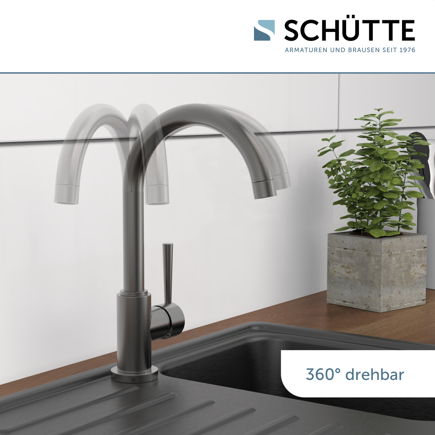 Robinet cuisine Schütte CORNWALL gris graphite mat