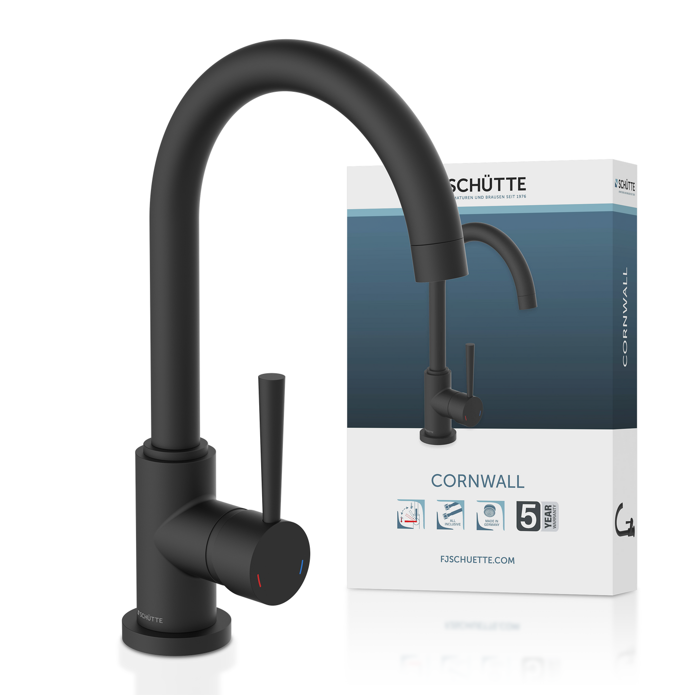 Robinet cuisine Schütte CORNWALL noir