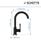 Robinet cuisine Schütte CORNWALL noir