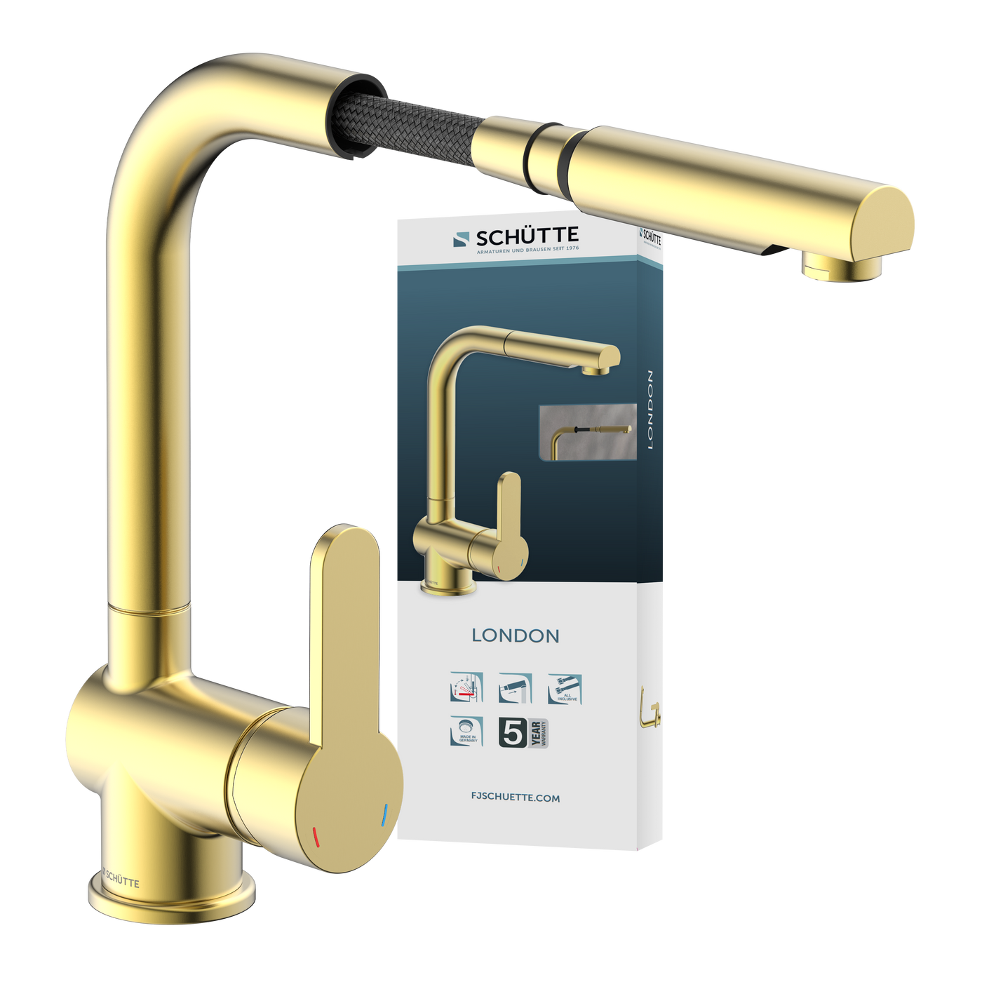 Robinet Douchette Schütte LONDON doré mat