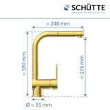 Robinet Douchette Schütte LONDON doré mat