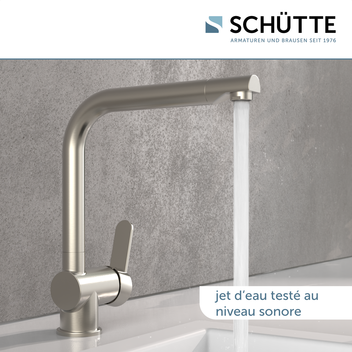 Robinet cuisine Schütte RIO effet inox