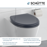 Abattant WC en duroplast ANTHRAZIT avec frein de chute Anthracite