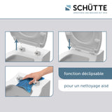 Abattant WC en duroplast gloss MAGIC LIGHT avec frein de chute Turquoise