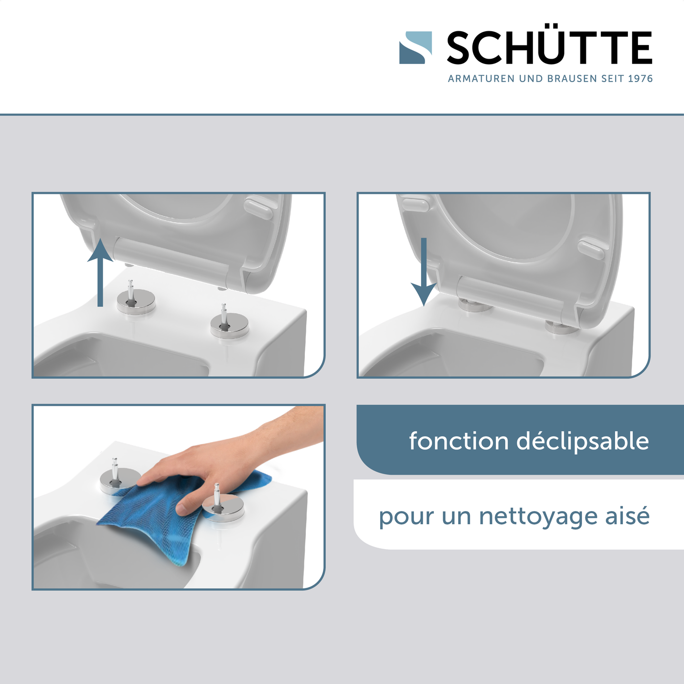 Abattant WC extra fin en duroplast SLIM avec frein de chute Blanc