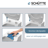 Abattant WC extra fin en duroplast SLIM avec frein de chute Blanc