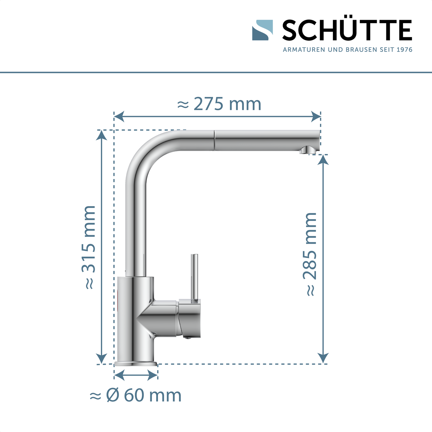Robinet douchette détecteur de mouvement Schütte VITAL chromé