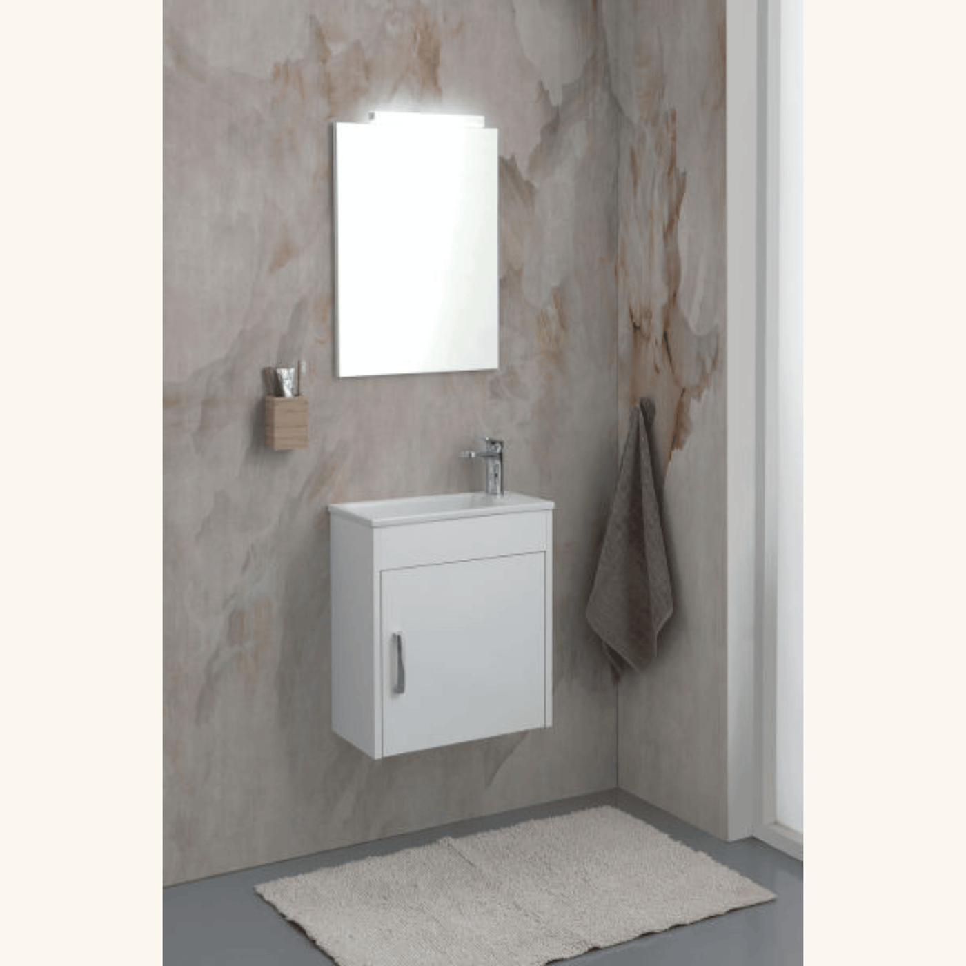 Miroir salle de bain lumineux LED ANATOLE l 45 x H 60 cm