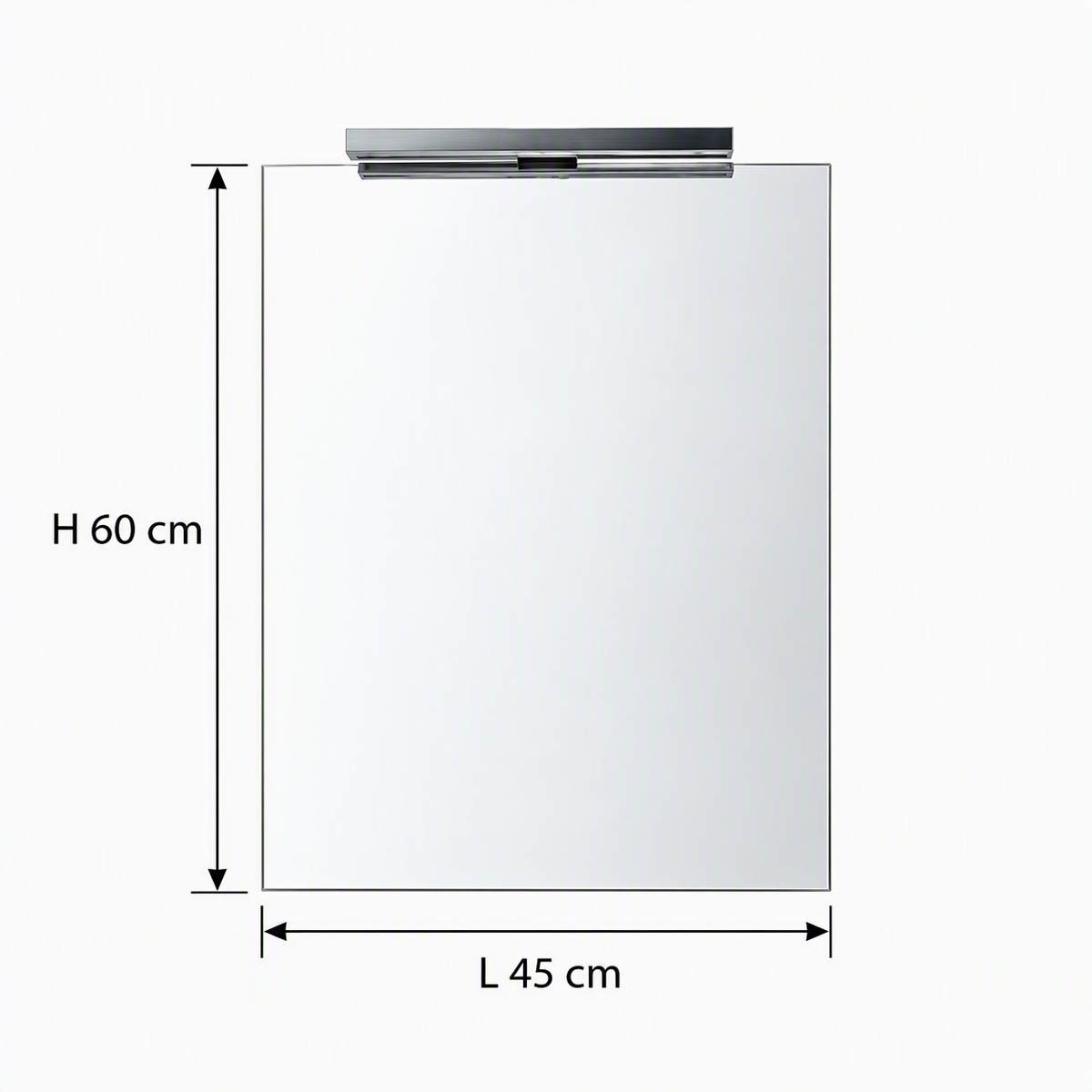 Miroir salle de bain lumineux LED ANATOLE l 45 x H 60 cm
