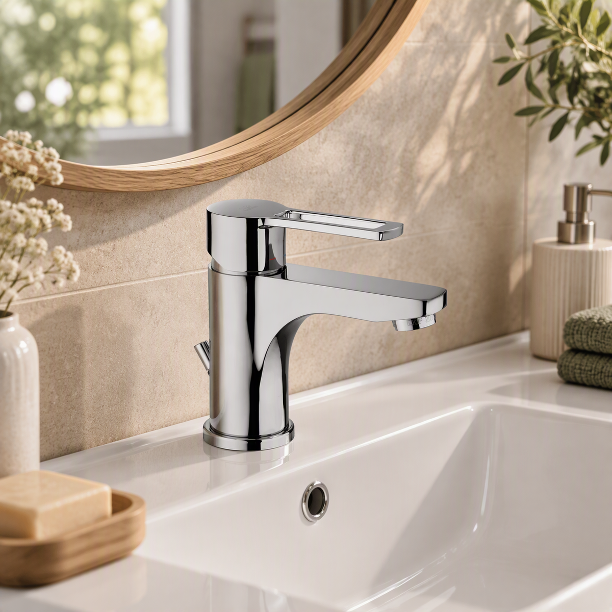 Robinet salle de bain FJORD chromé - robinet pour lavabo de salle de bain