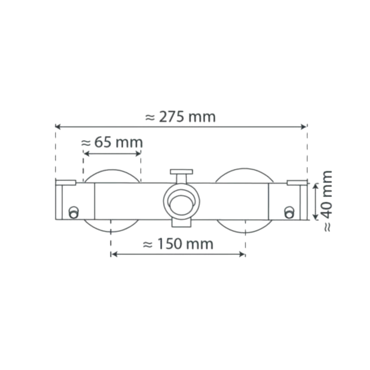 Mitigeur thermostatique de baignoire Schütte LONDON chromé
