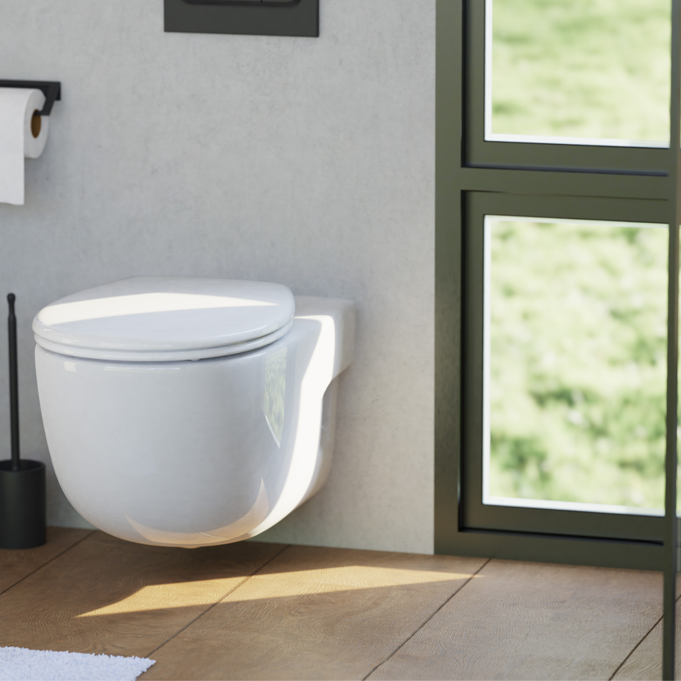Abattant WC ovale en duroplast blanc avec frein de chute ALMA