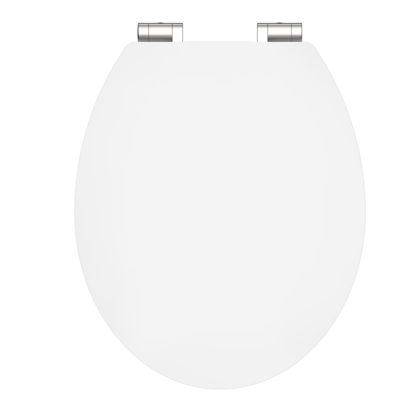 Abattant WC ovale en MDF blanc avec frein de chute GAIA