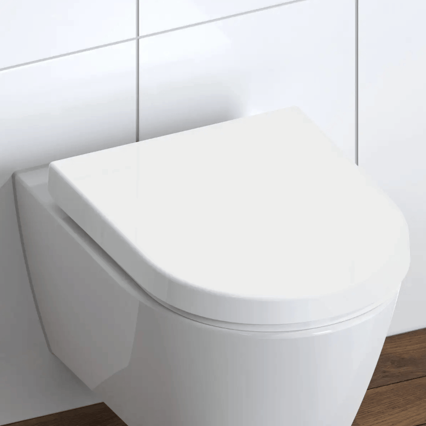 Abattant WC Schütte en duroplast Blanc avec Frein de Chute