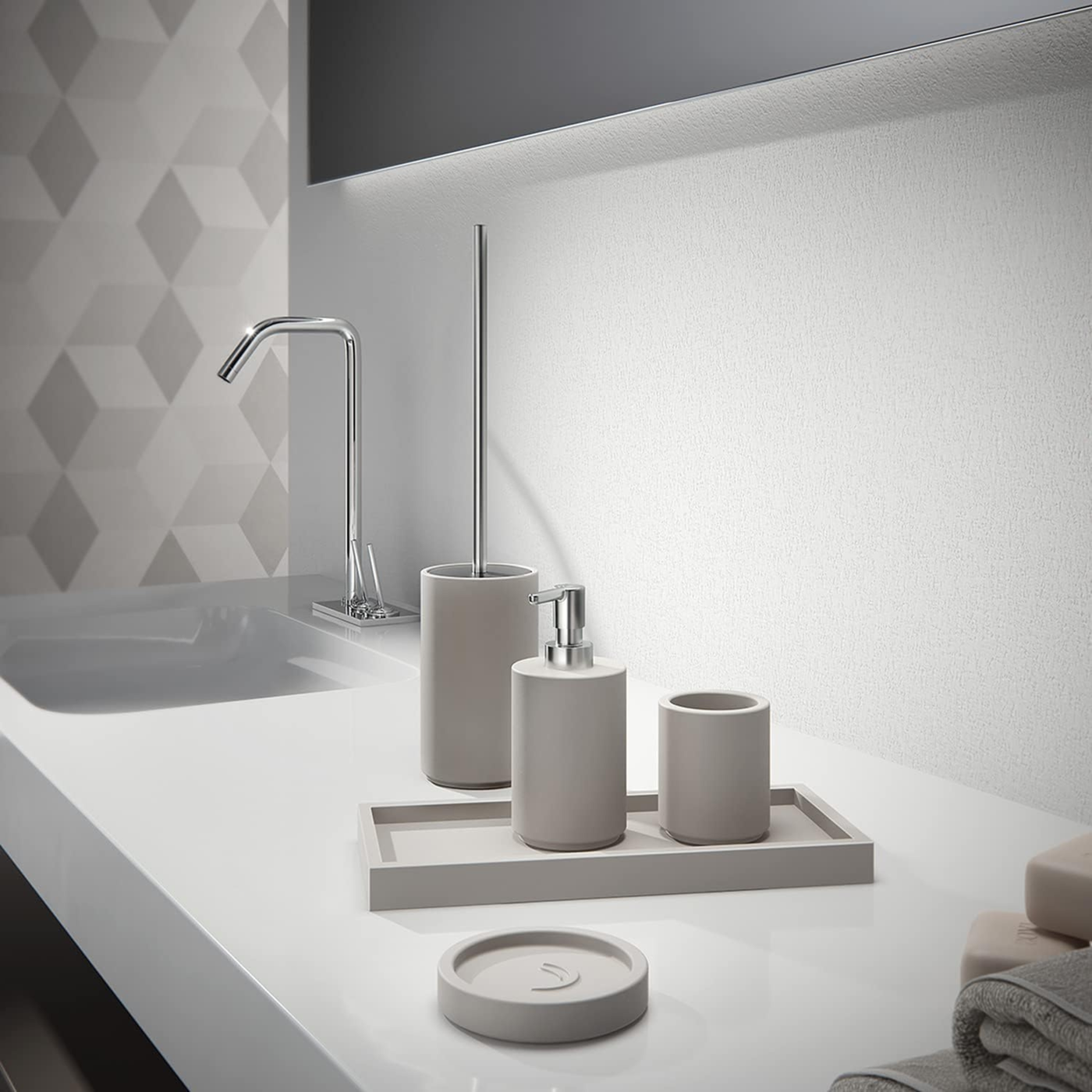 Distributeur savon gris cuisine salle de bain WILL