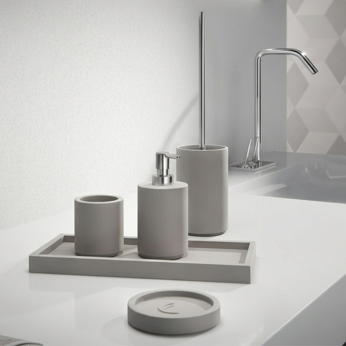 Distributeur savon gris cuisine salle de bain WILL
