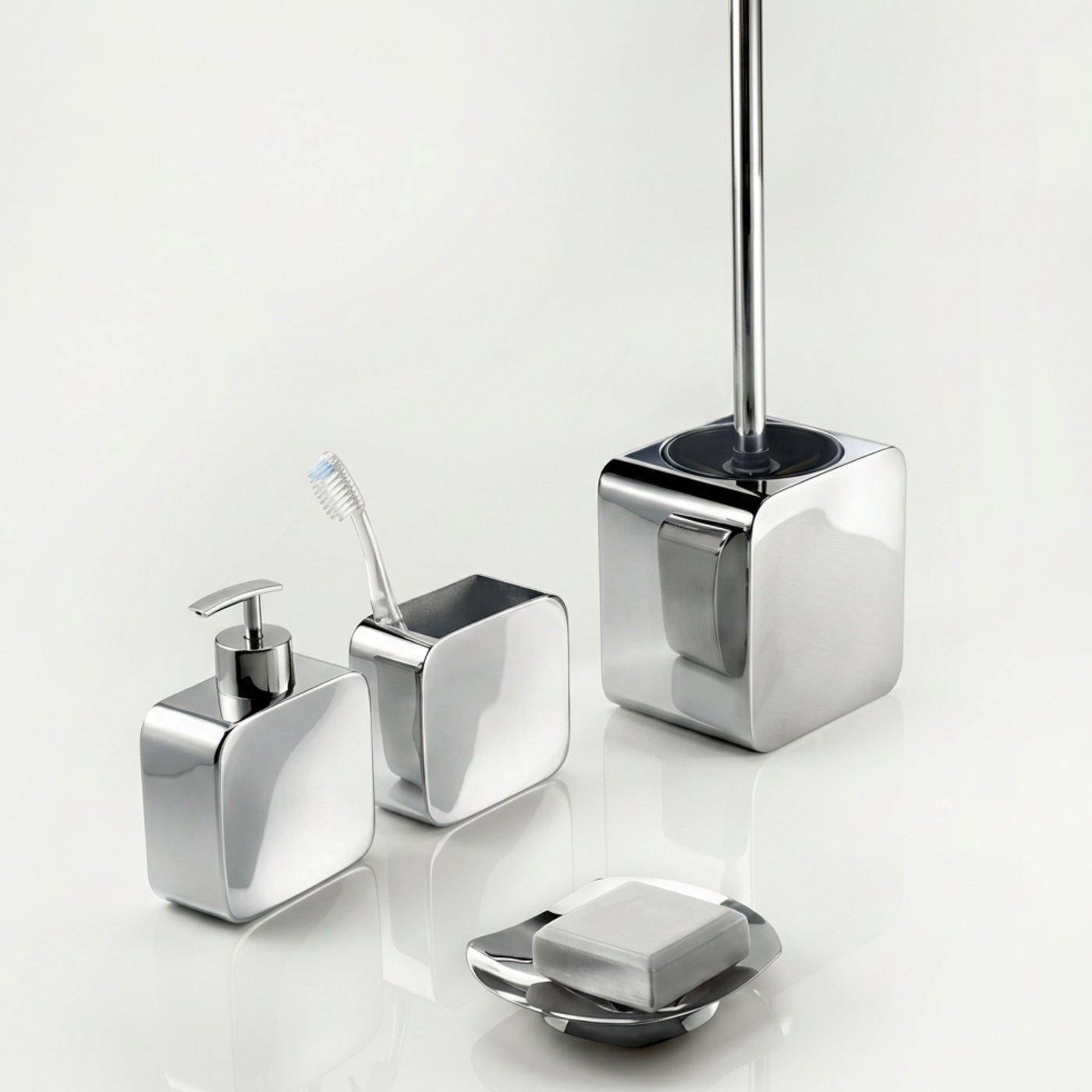 Distributeur savon chromé cuisine salle de bain JESSE