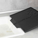 Égouttoir vaisselle Wenko NELIA noir avec tapis égouttoir