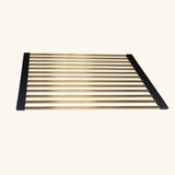 Egouttoir vaisselle rabattable inox doré Helika - dessous de plat doré