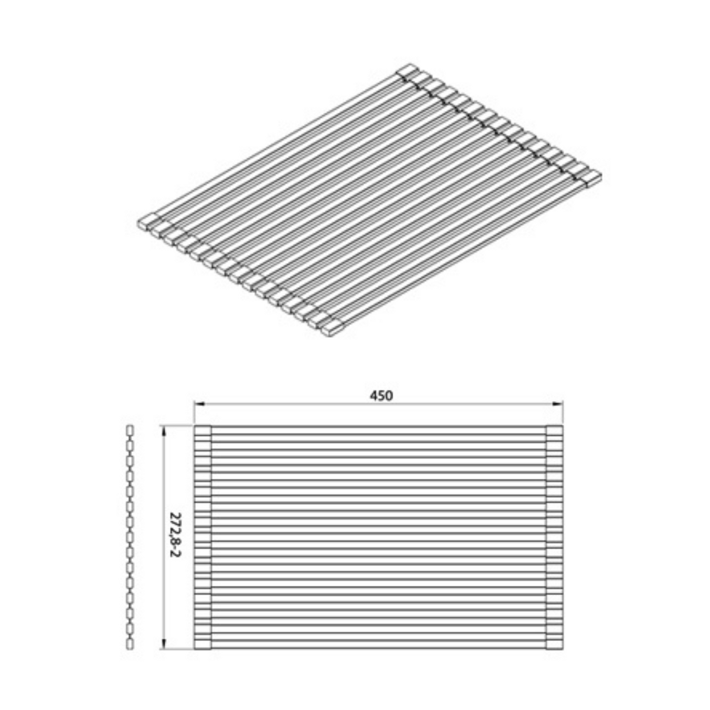 Egouttoir vaisselle rabattable inox doré Helika - dessous de plat doré