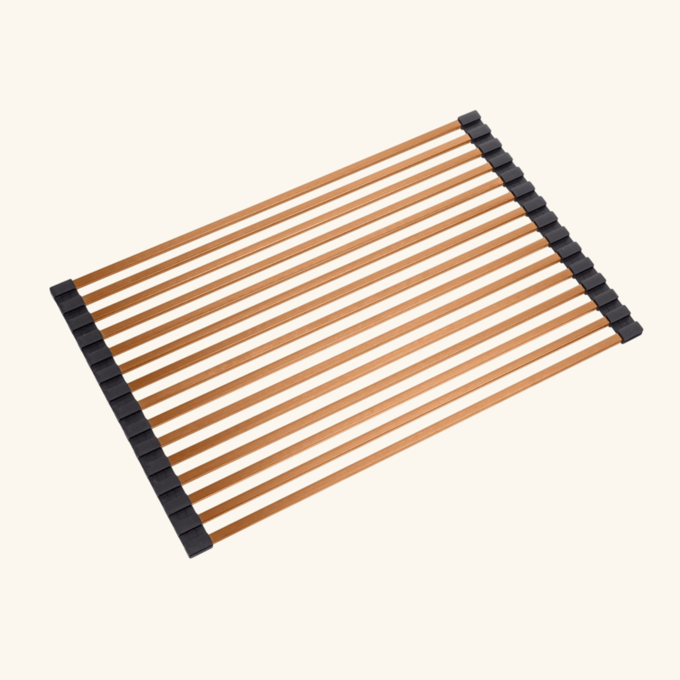 Egouttoir vaisselle rabattable inox cuivre Helika - dessous de plat cuivré