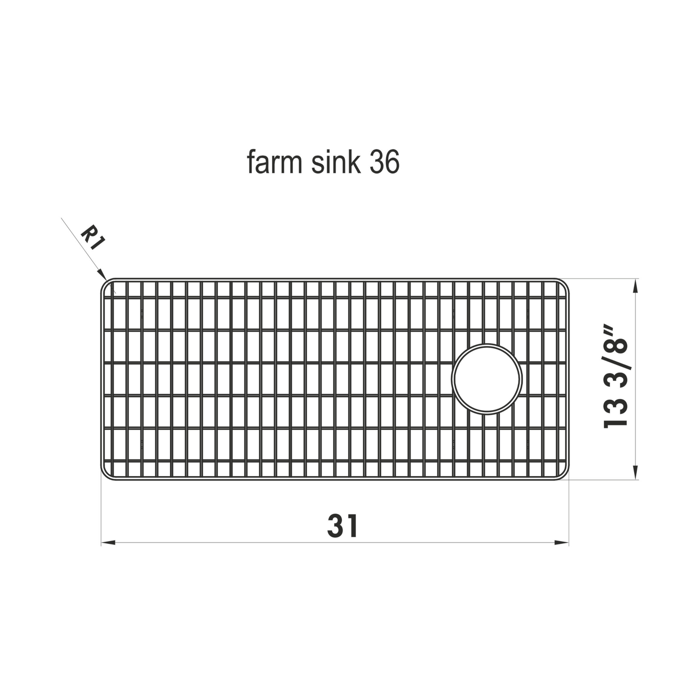 Grille en inox fond d'évier pour évier Chambord PHILIPPE III