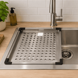 Grille en inox égouttoir LEONARD 33x39 cm pour évier cuisine