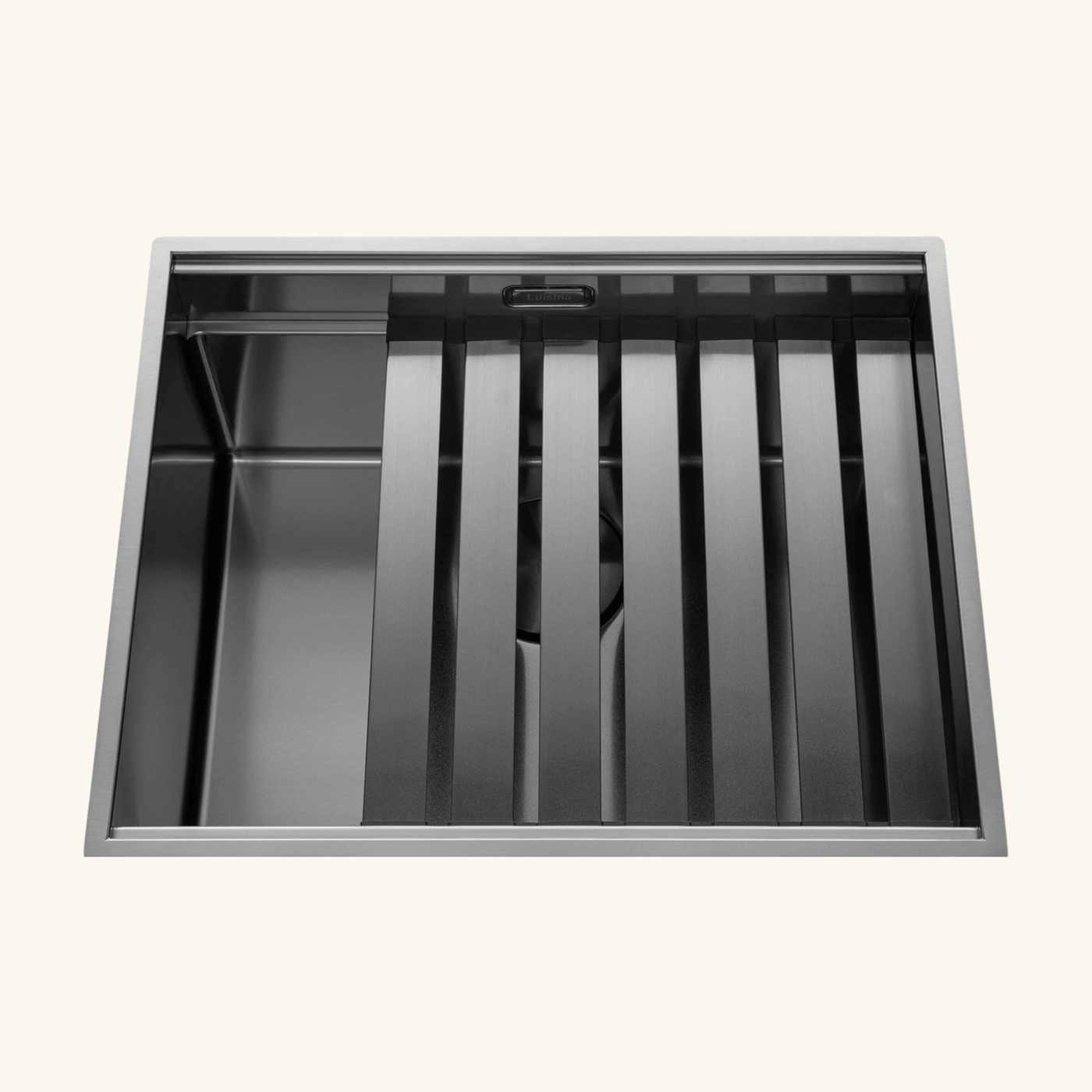 Égouttoir vaisselle rabattable inox PVD noir métallisé Luisina LEGATO - dessous de plat noir