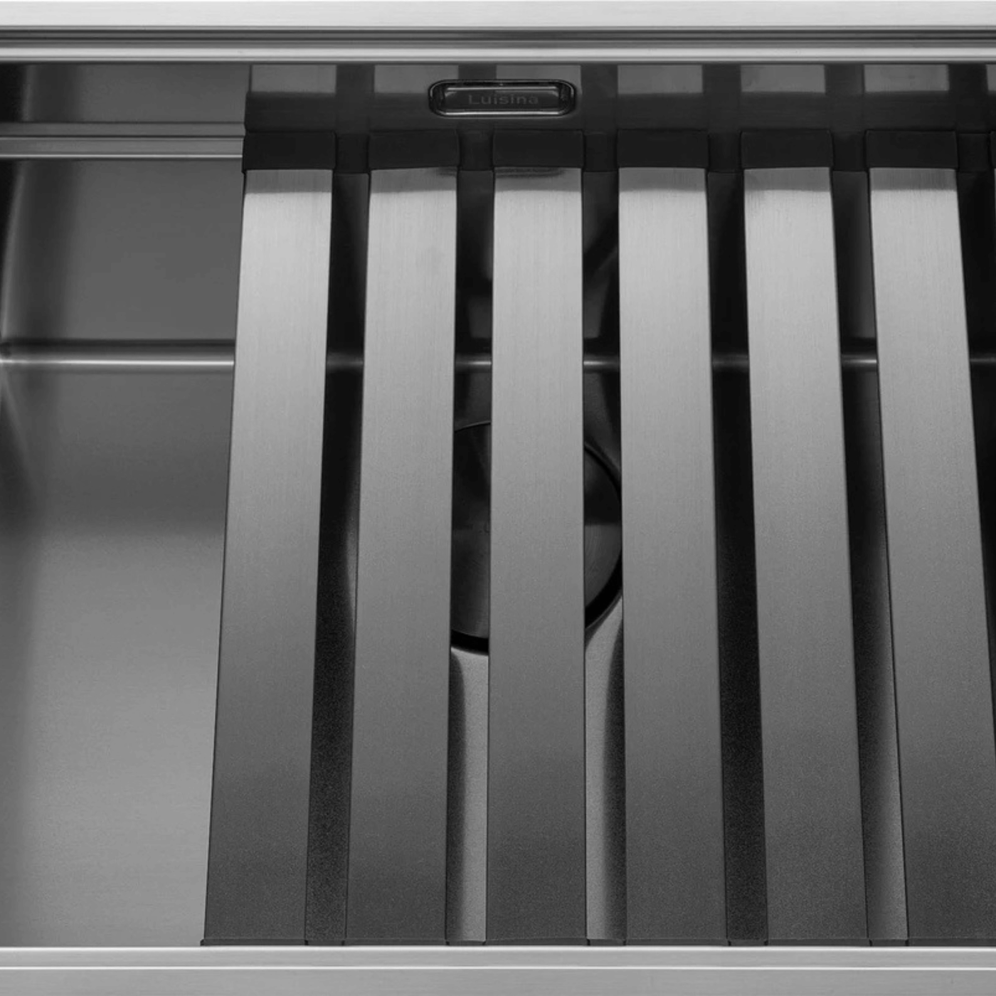 Égouttoir vaisselle rabattable inox PVD noir métallisé Luisina LEGATO - dessous de plat noir