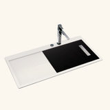 Grande planche à découper Schock en verre noir CLARA