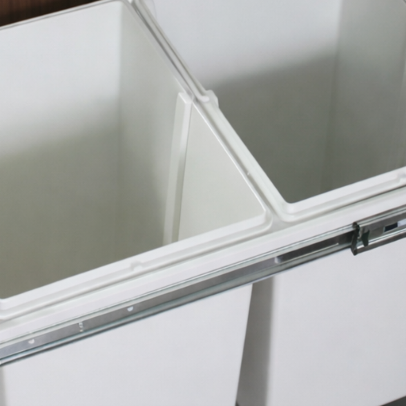 Poubelle cuisine blanc POPPY - poubelle encastrable 2 x 20 litres