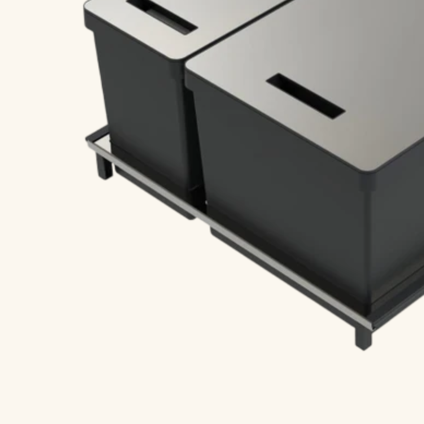 Poubelle cuisine CYCLO 41 L - poubelle de tri 1 x 16 et 1 x 25 litres