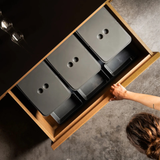 Poubelle cuisine SERAVA 48 L - poubelle de tri 3 x 16 litres