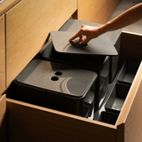 Poubelle cuisine SERAVA 48 L - poubelle de tri 3 x 16 litres